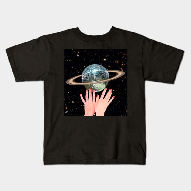 Saturn Disco II Kids T-Shirt by MsGonzalez